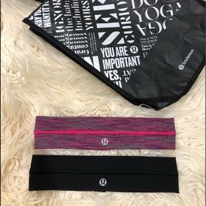 Lululemon headbands bundle of 2!!